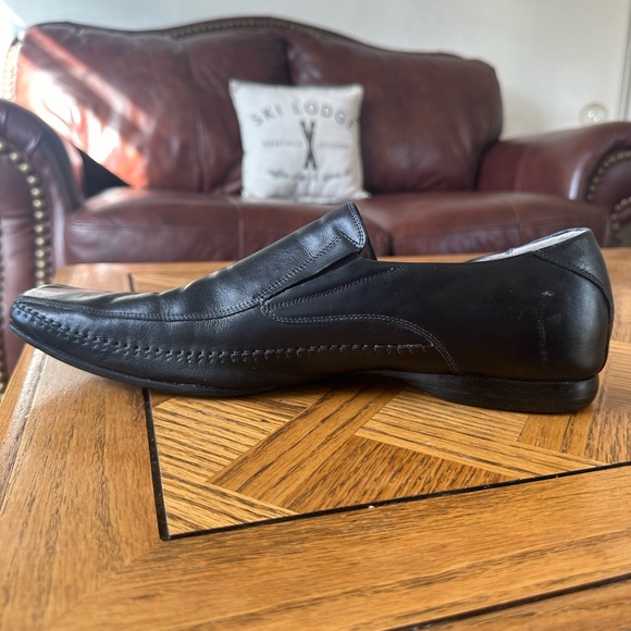 Steve Madden Men's Black Leather Loafers - Picture 2 of 11